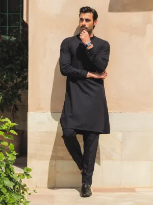 Men's Navy Blue Kurta Pajama - EMTKPT24-031