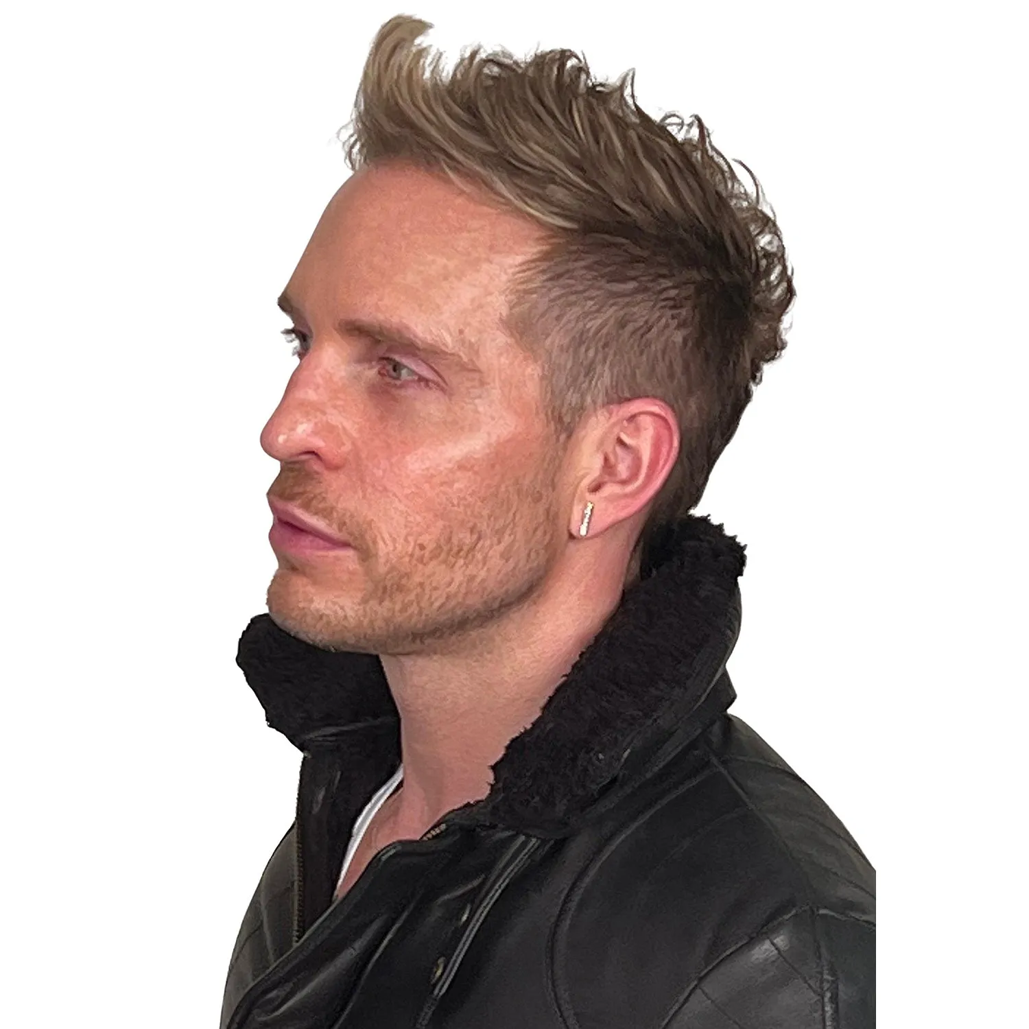 Men's OBELISK - "BONDING" Black Leather Jacket