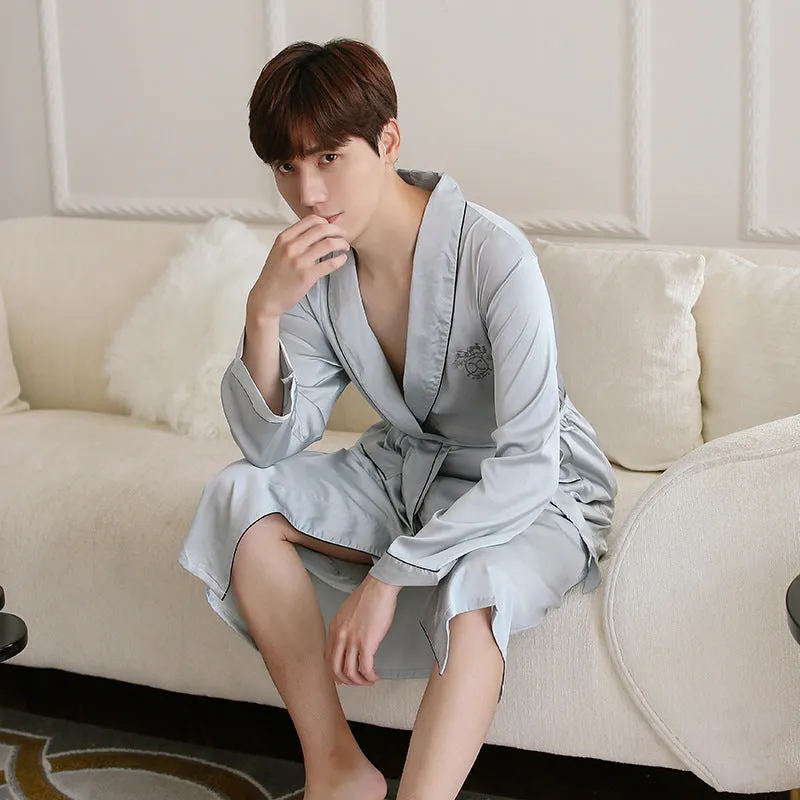 Men's Pajamas Two-Piece Embroidery - Men's Pajama Set