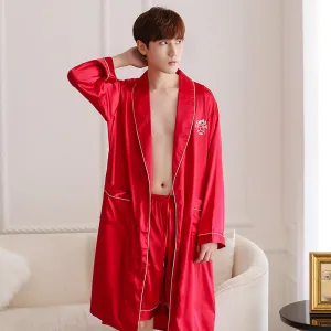 Men's Pajamas Two-Piece Embroidery - Men's Pajama Set