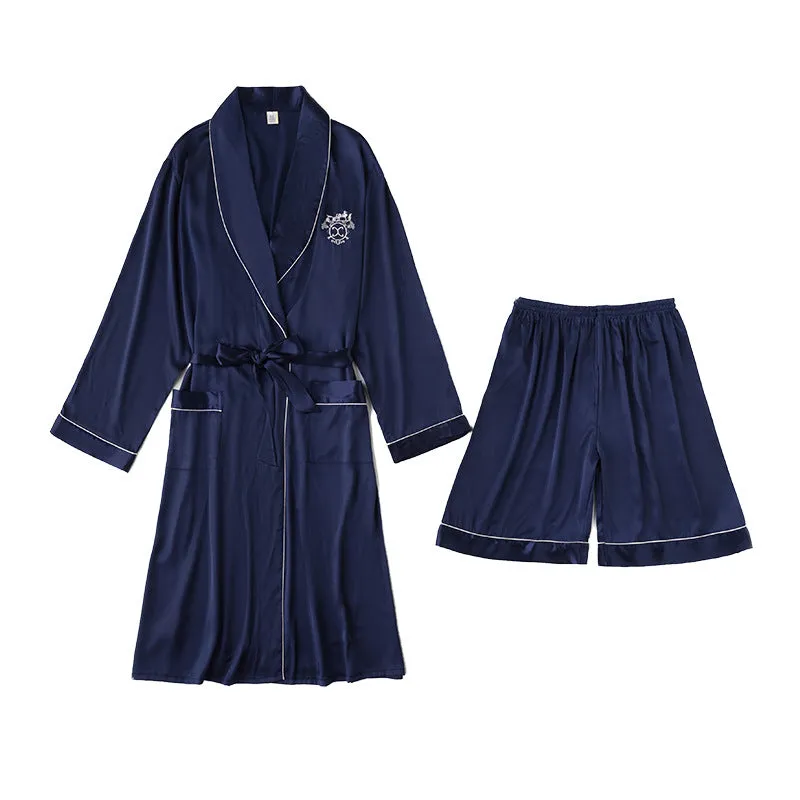 Men's Pajamas Two-Piece Embroidery - Men's Pajama Set