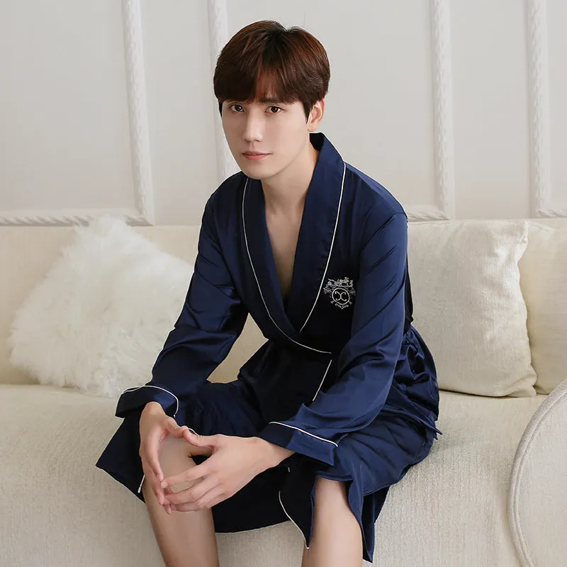 Men's Pajamas Two-Piece Embroidery - Men's Pajama Set