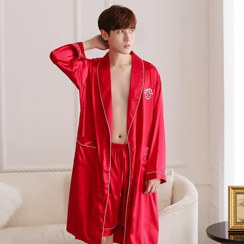 Men's Pajamas Two-Piece Embroidery - Men's Pajama Set