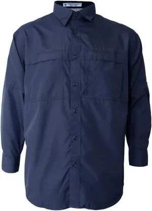 Men's Pescador Polyester Fishing Shirt Long Sleeves, Wicking Fabric Sun Protection Casual Button Down Shirts