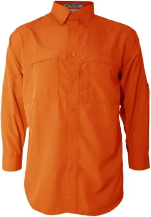 Men's Pescador Polyester Fishing Shirt Long Sleeves, Wicking Fabric Sun Protection Casual Button Down Shirts
