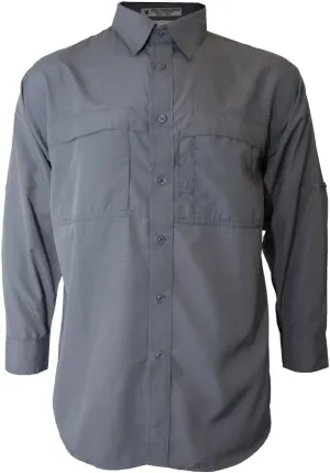 Men's Pescador Polyester Fishing Shirt Long Sleeves, Wicking Fabric Sun Protection Casual Button Down Shirts