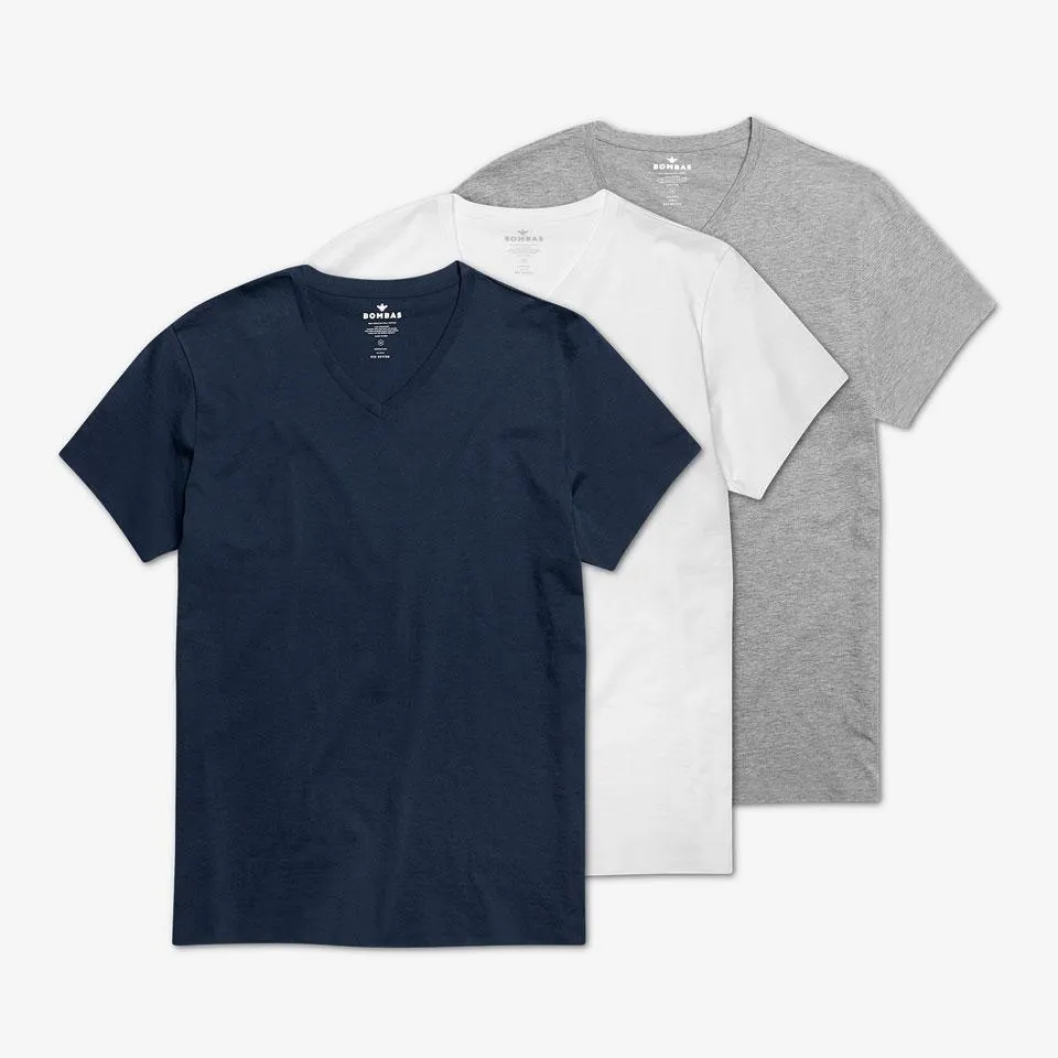 Men's Pima Cotton V-Neck T-Shirt 3-Pack