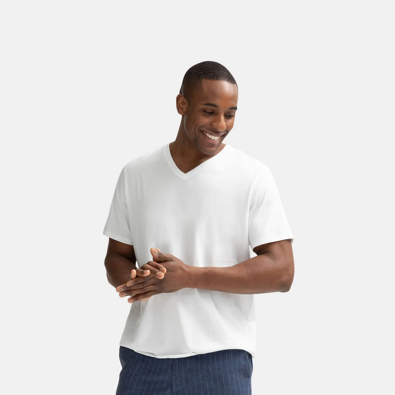 Men's Pima Cotton V-Neck T-Shirt 3-Pack