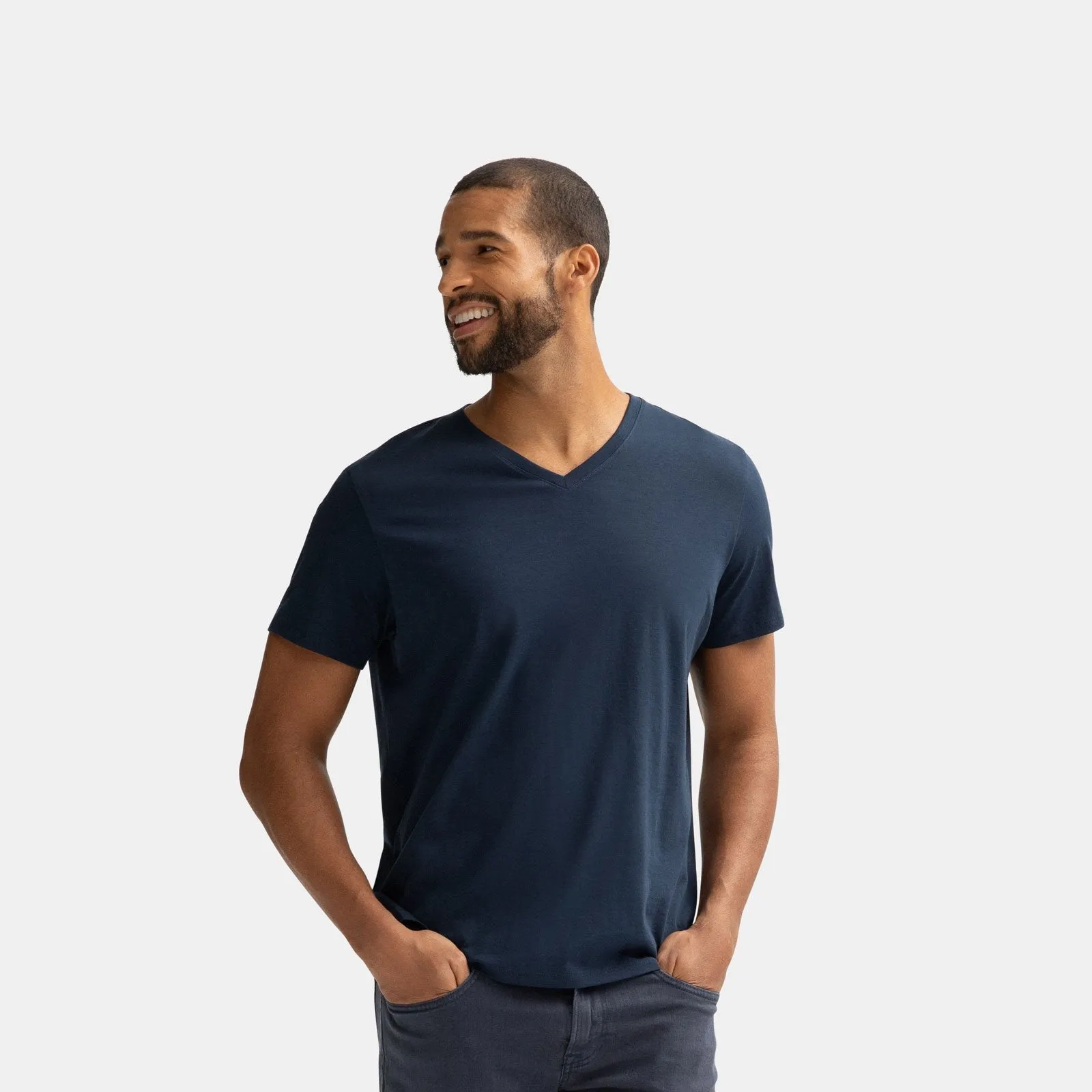 Men's Pima Cotton V-Neck T-Shirt 3-Pack