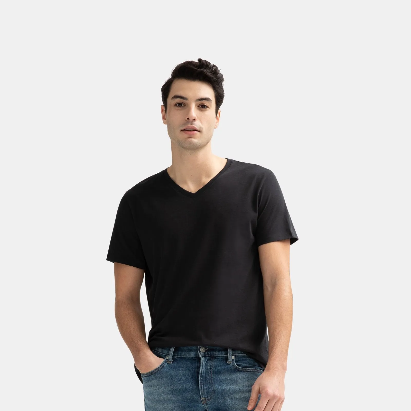 Men's Pima Cotton V-Neck T-Shirt 3-Pack