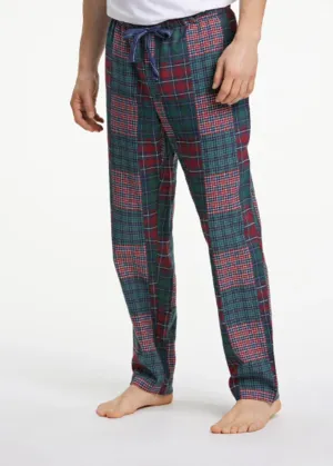 Men's Plaid Sleepwear Pants,Red/Green