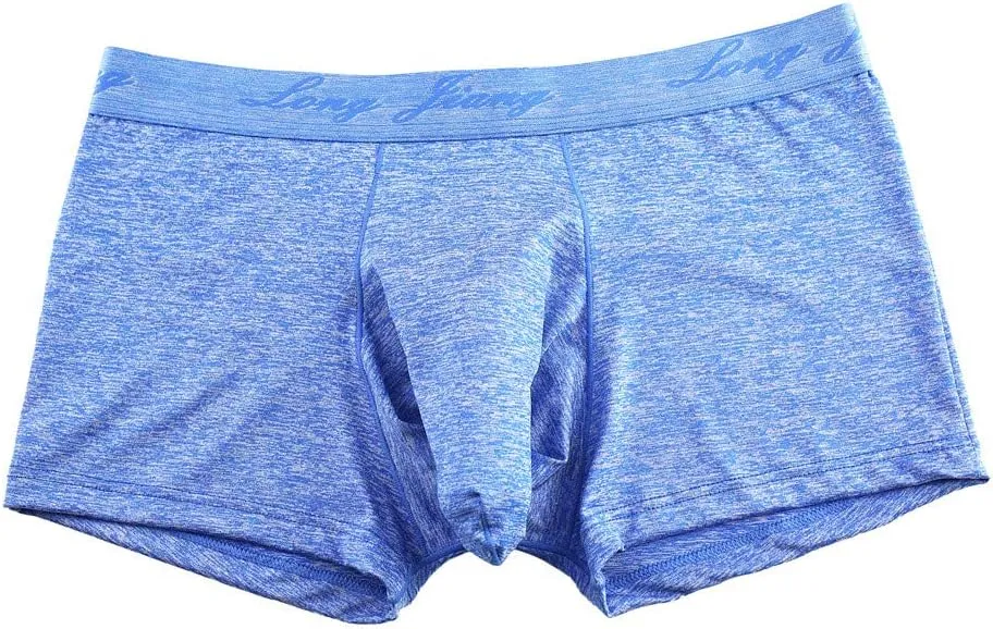 Men's Pouch Cotton Underwear Boxer Briefs with Elephant Nose Classic Exotic Trunks Jockstrap Bulge Enhancer Sexy Soft