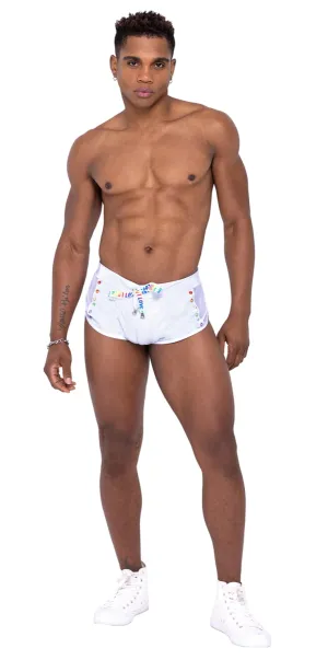 Men's Pride Mesh Vinyl Runner Shorts