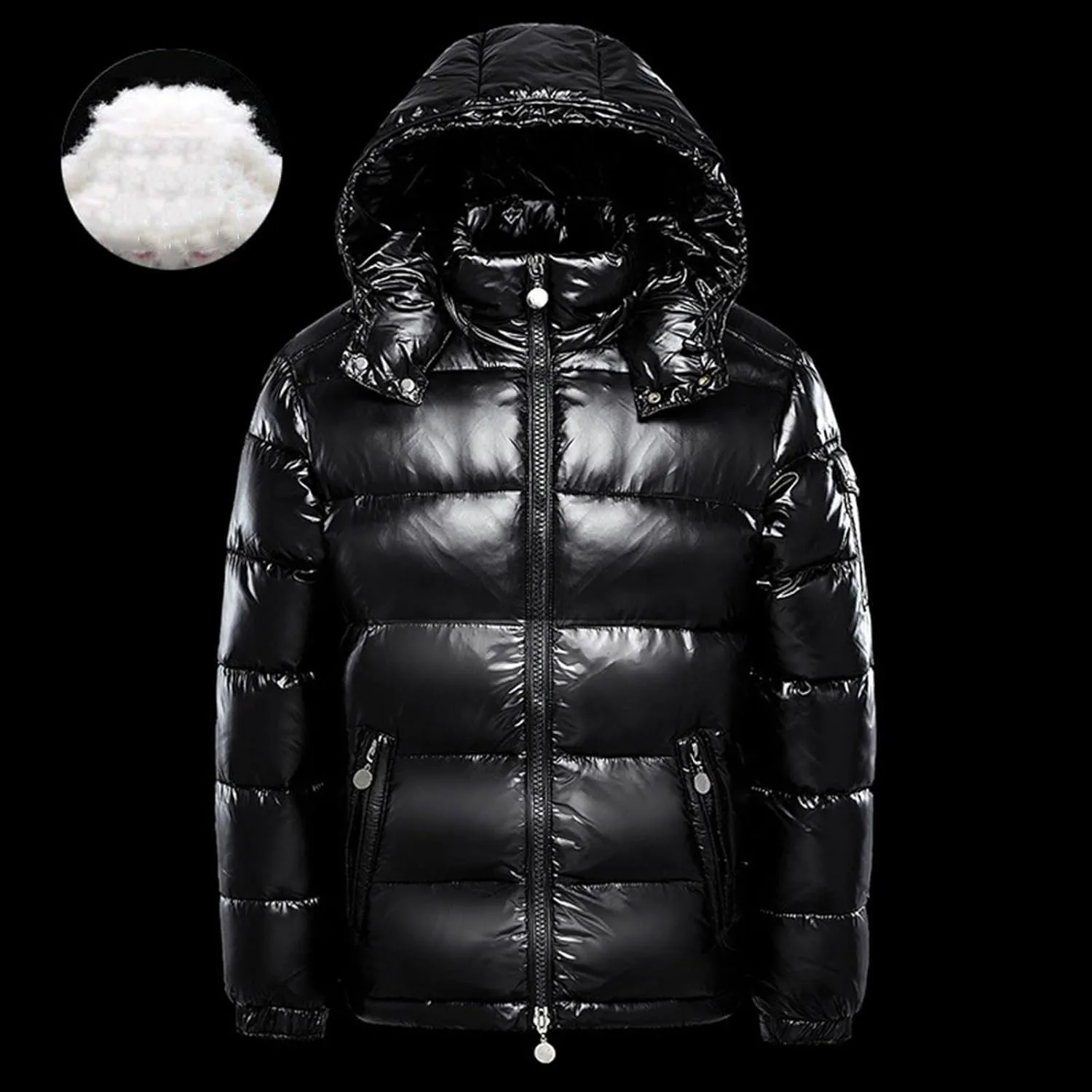 Men's Puffer Jacket Winter Parka jacket Warm Thicken Ski Coat Water-Resistant Insulated Padded Puffy Coats