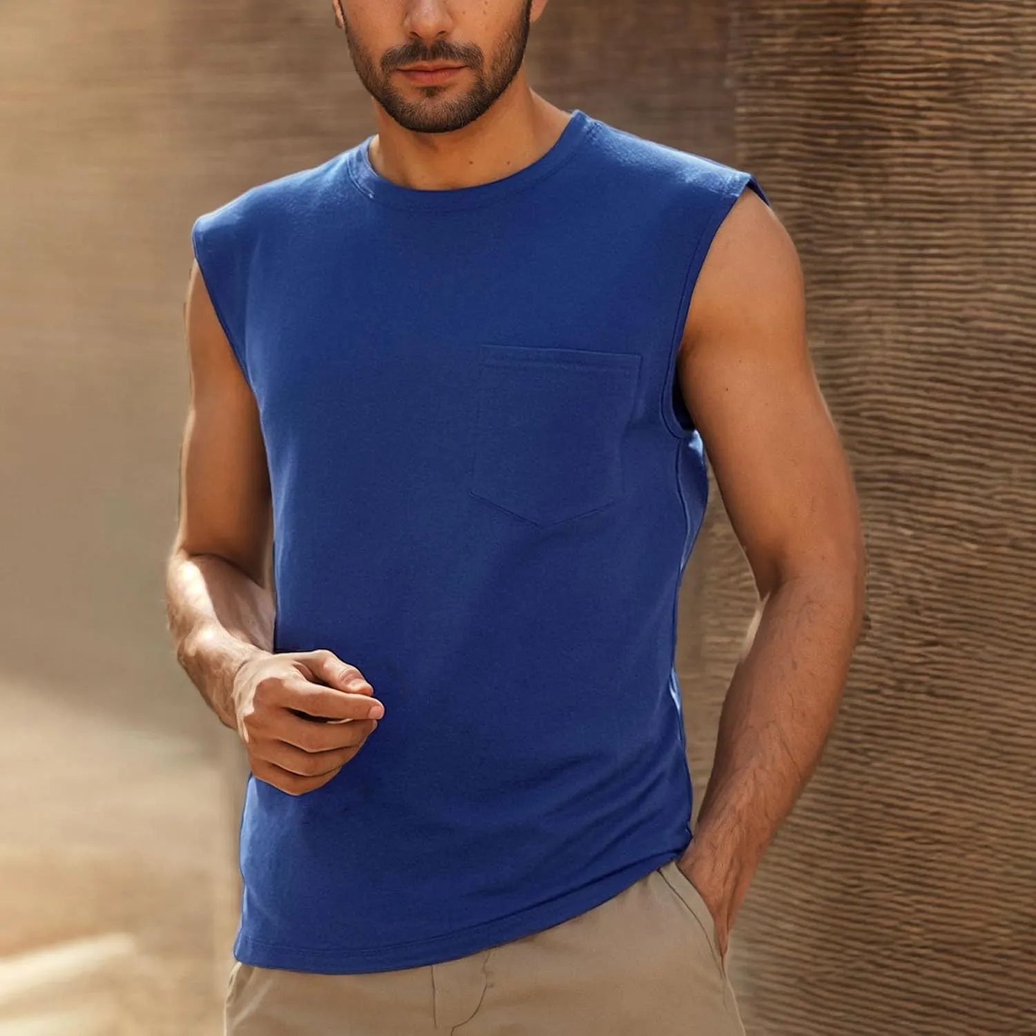 Men's Pullover Tank Tops Quick Dry Workout Swim Beach Shirts Sleeveless Shirts for Bodybuilding Gym Fitness Training