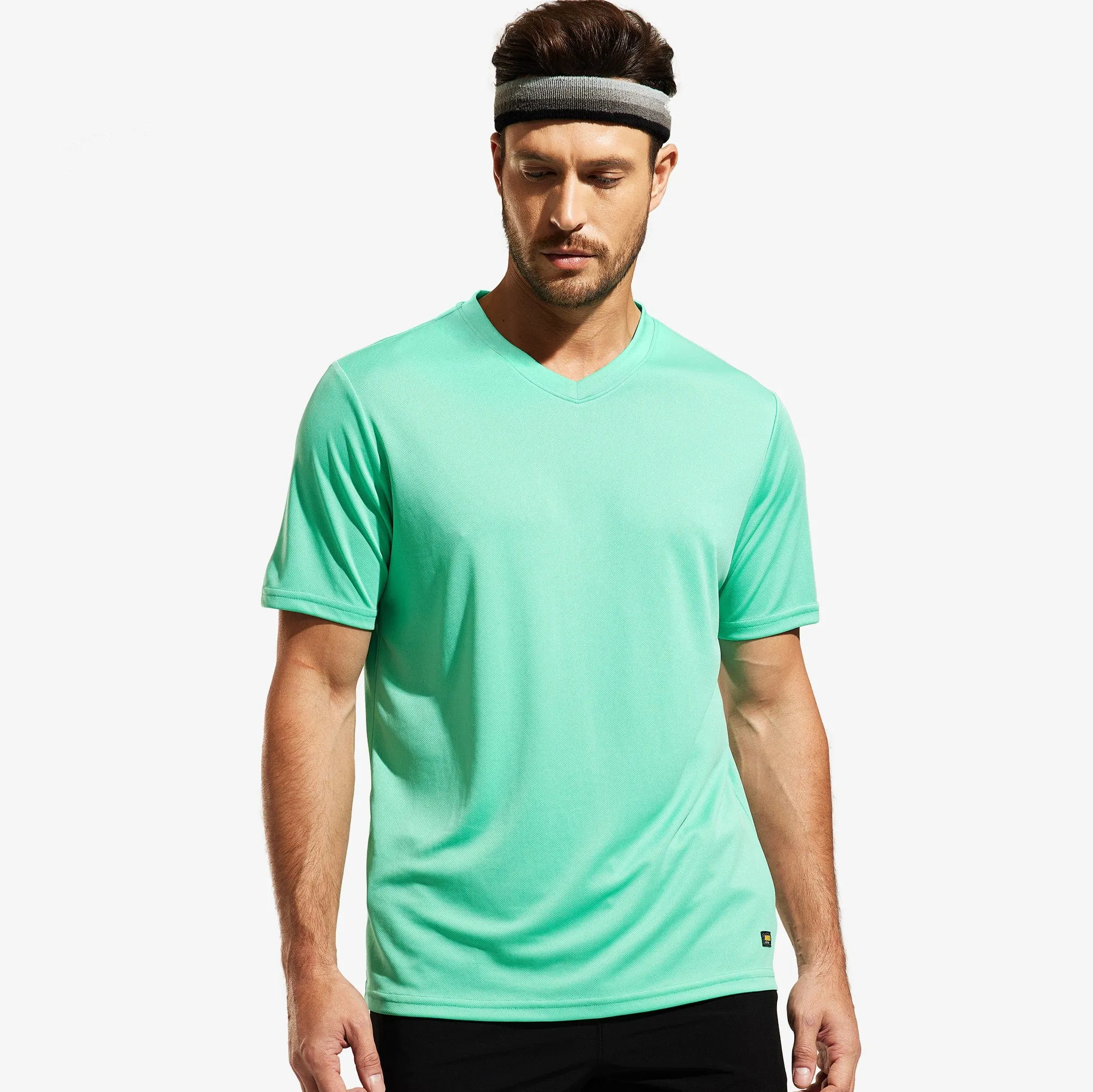 Men's Quick Dry Athletic Shirts V Neck Workout T-Shirts