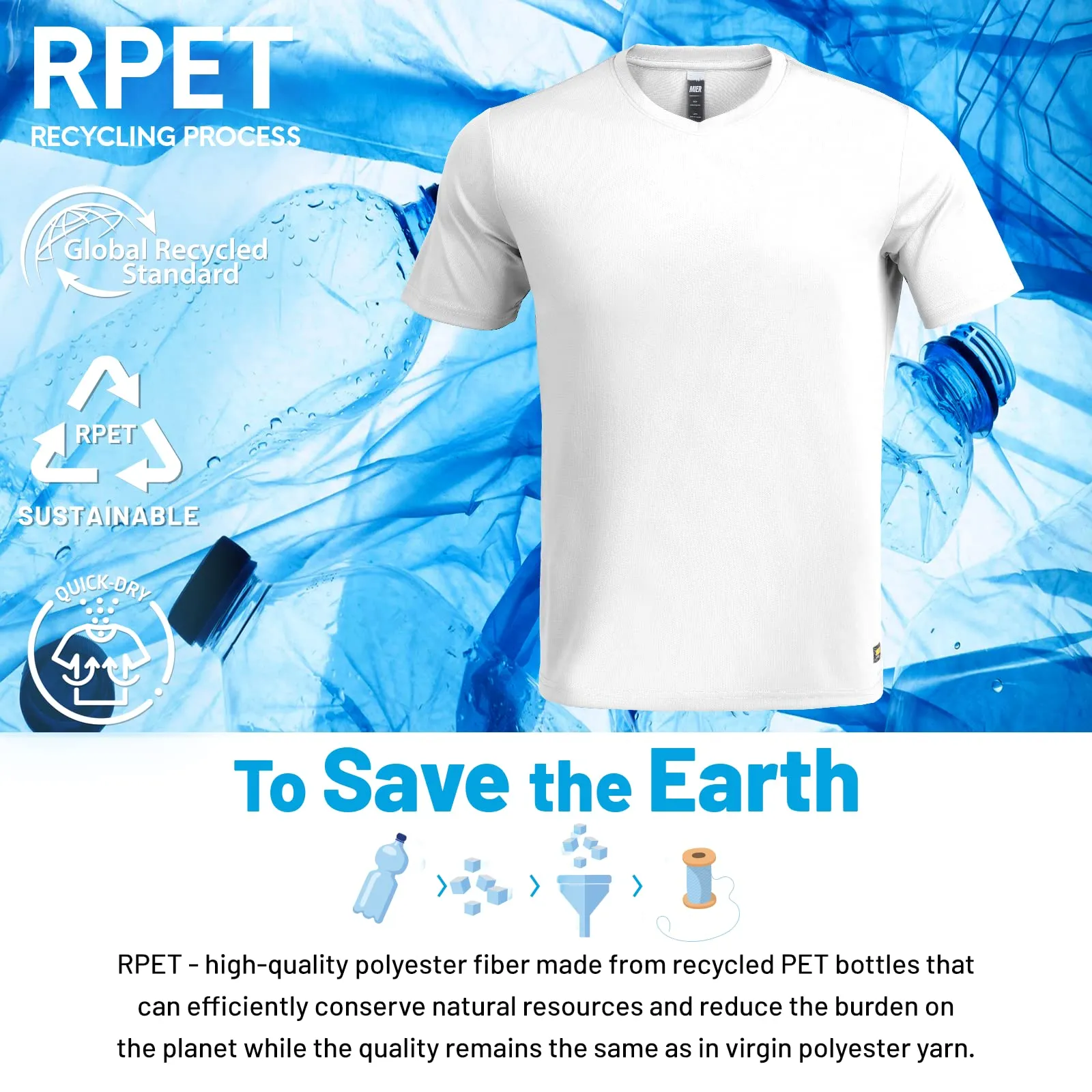 Men's Quick Dry Athletic Shirts V Neck Workout T-Shirts