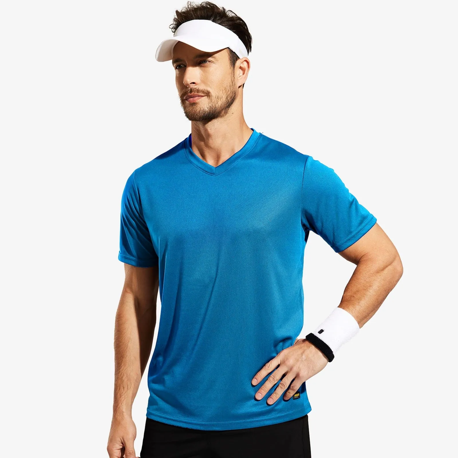 Men's Quick Dry Athletic Shirts V Neck Workout T-Shirts