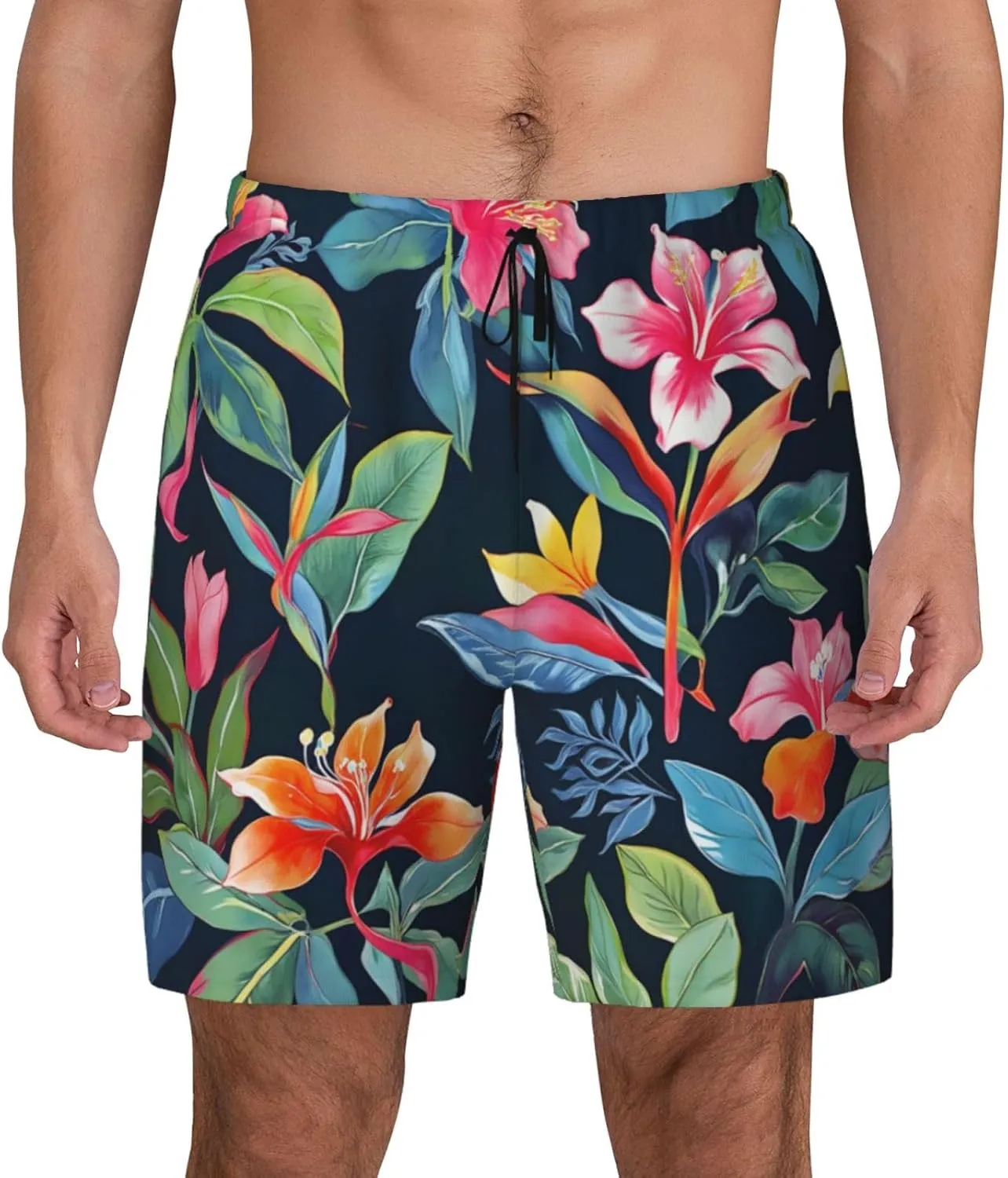 Men's Quick Dry Swim Trunks - Running Shorts with Compression Liner for Swimming