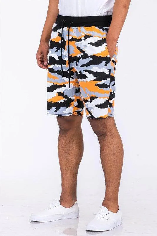 Mens Raw Hem Sweat Shorts
