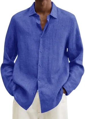 Mens Resort Wear 2025 Button up Long Sleeve Professional Shirts Plus Size Spring Fashion Adult Summer Casual Tops