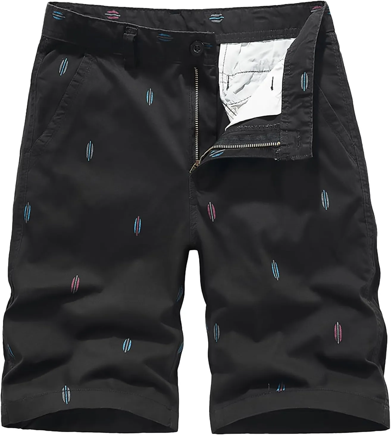 Men's Ripstop Long Cargo Shorts Fashion Breathable Straight Leg Work Shorts Relaxed Fit Summer Fishing Hiking Short