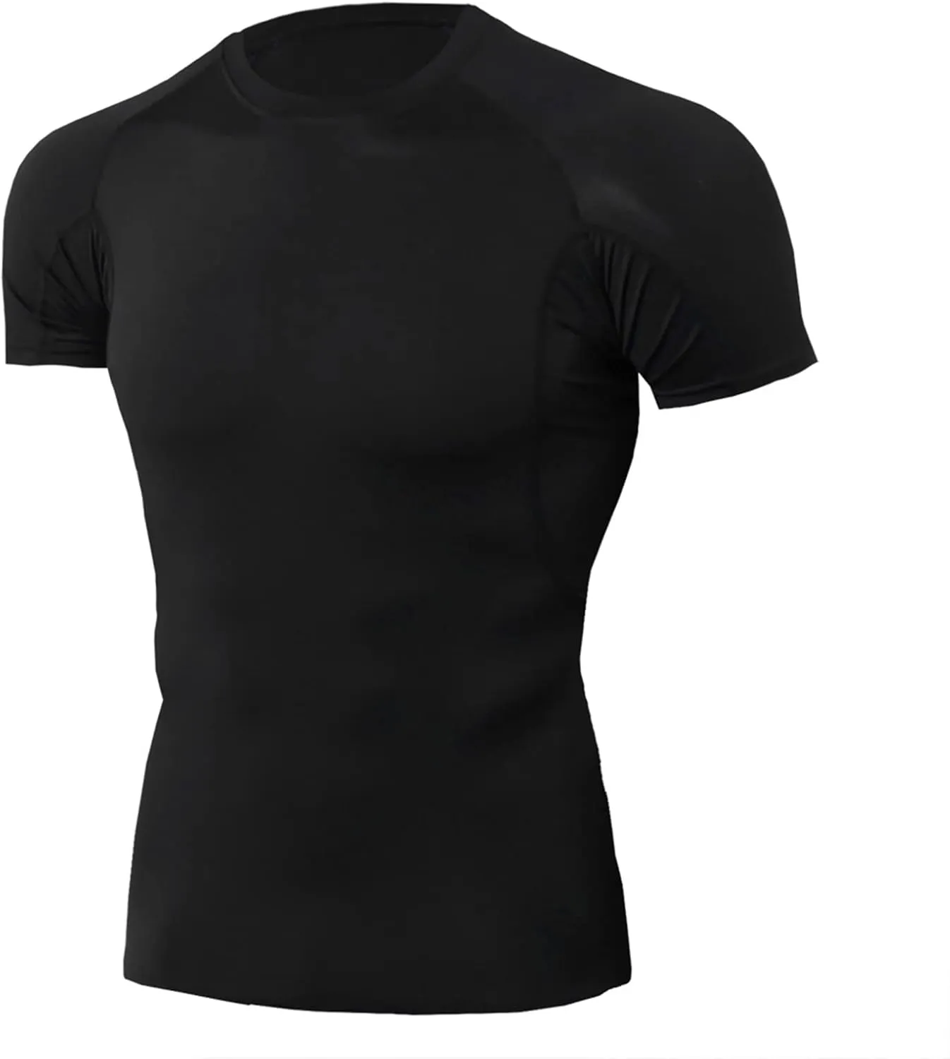 Mens Running Tops Mens Compression Tops Short Sleeve Moisture Wicking Quick Dry T-Shirt Base Layer Fitness Tight Top