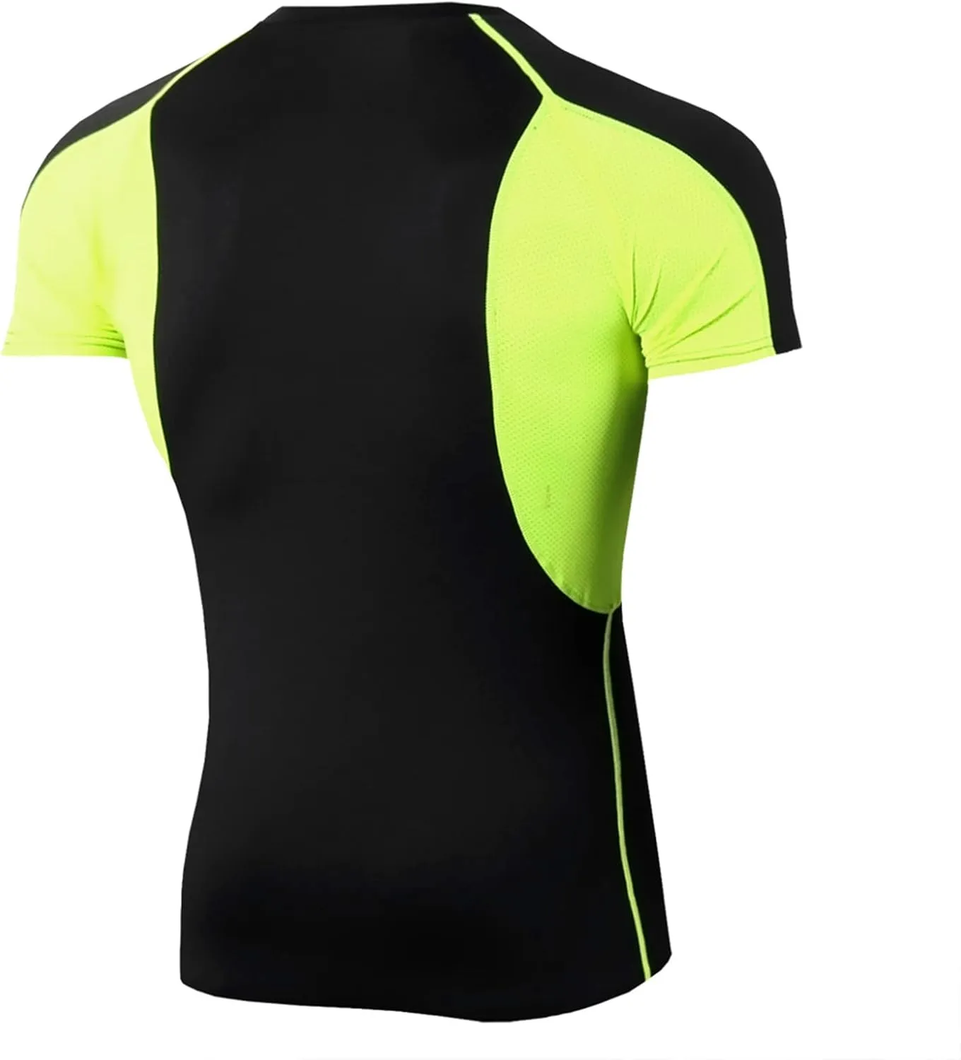 Mens Running Tops Mens Compression Tops Short Sleeve Moisture Wicking Quick Dry T-Shirt Base Layer Fitness Tight Top