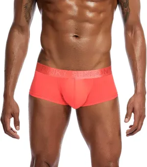 Men's Seamless Underwear Bulge Pouch Traceless Sexy Low Waisted Breathable Underwear Thin Stretch Belt Comfort Soft Trunks
