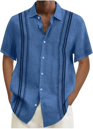 Mens Shirt Funky Hawaiian Shirt for Men with Men's Beach Summer Tropical Vacation Clothes 1950s Vintage Bowling
