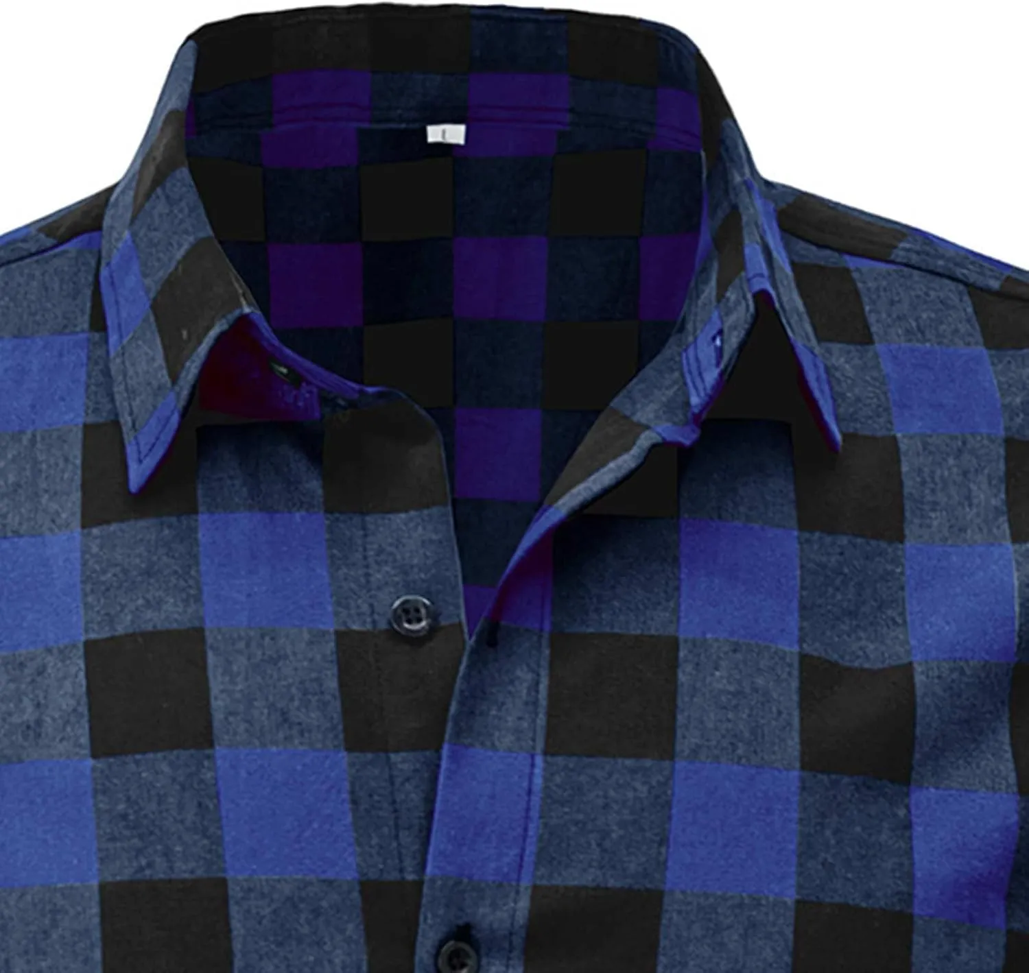 Mens Short Sleeve Plaid T Shirt Vintage Slim Fit Wrinkle-Free Casual Button Down Vacation Work Checked Shirts