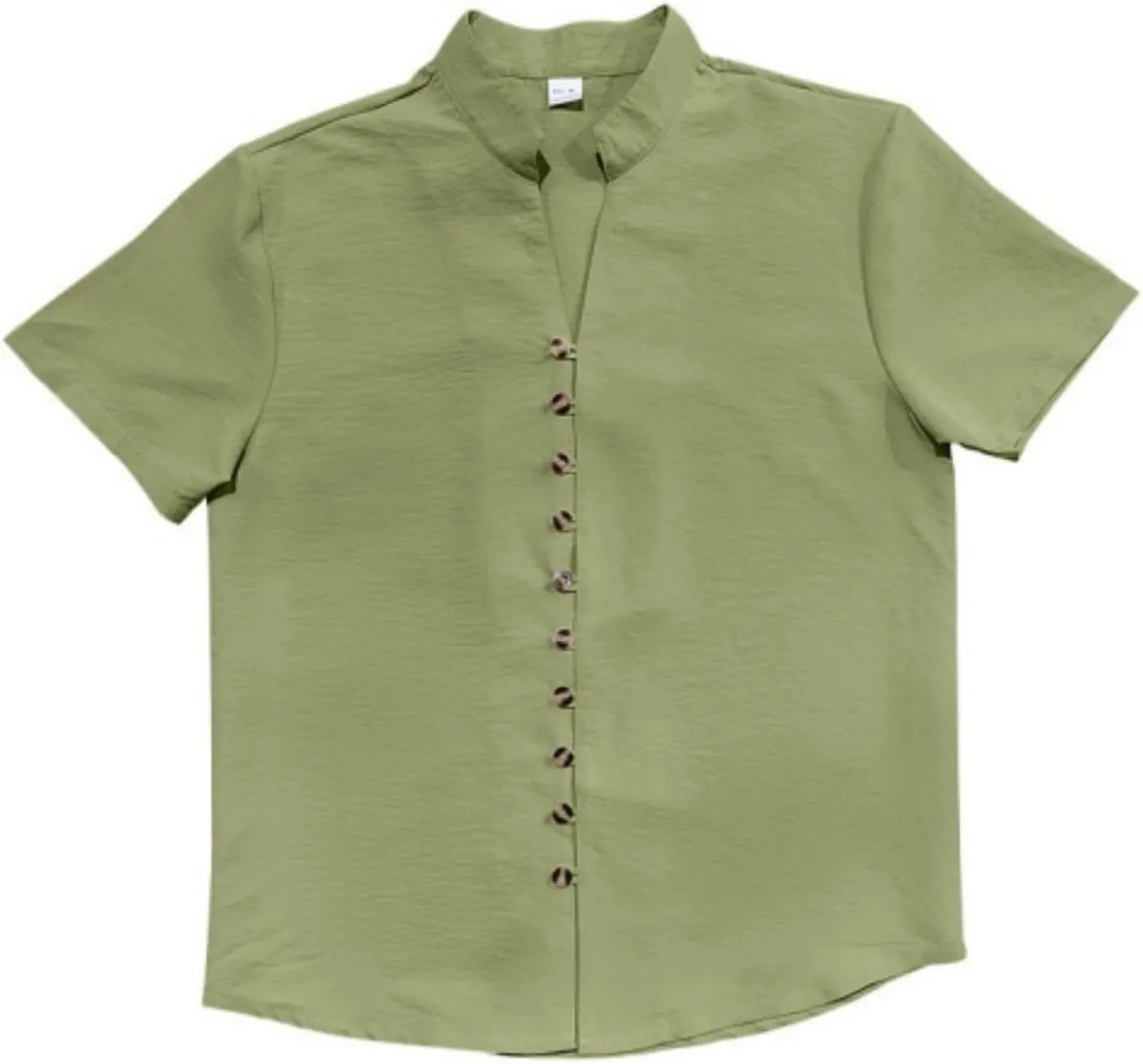 Men's Short Sleeve Shirts Casual Dress Button Down Shirt Plus Size Summer Business Fashion Work Tees