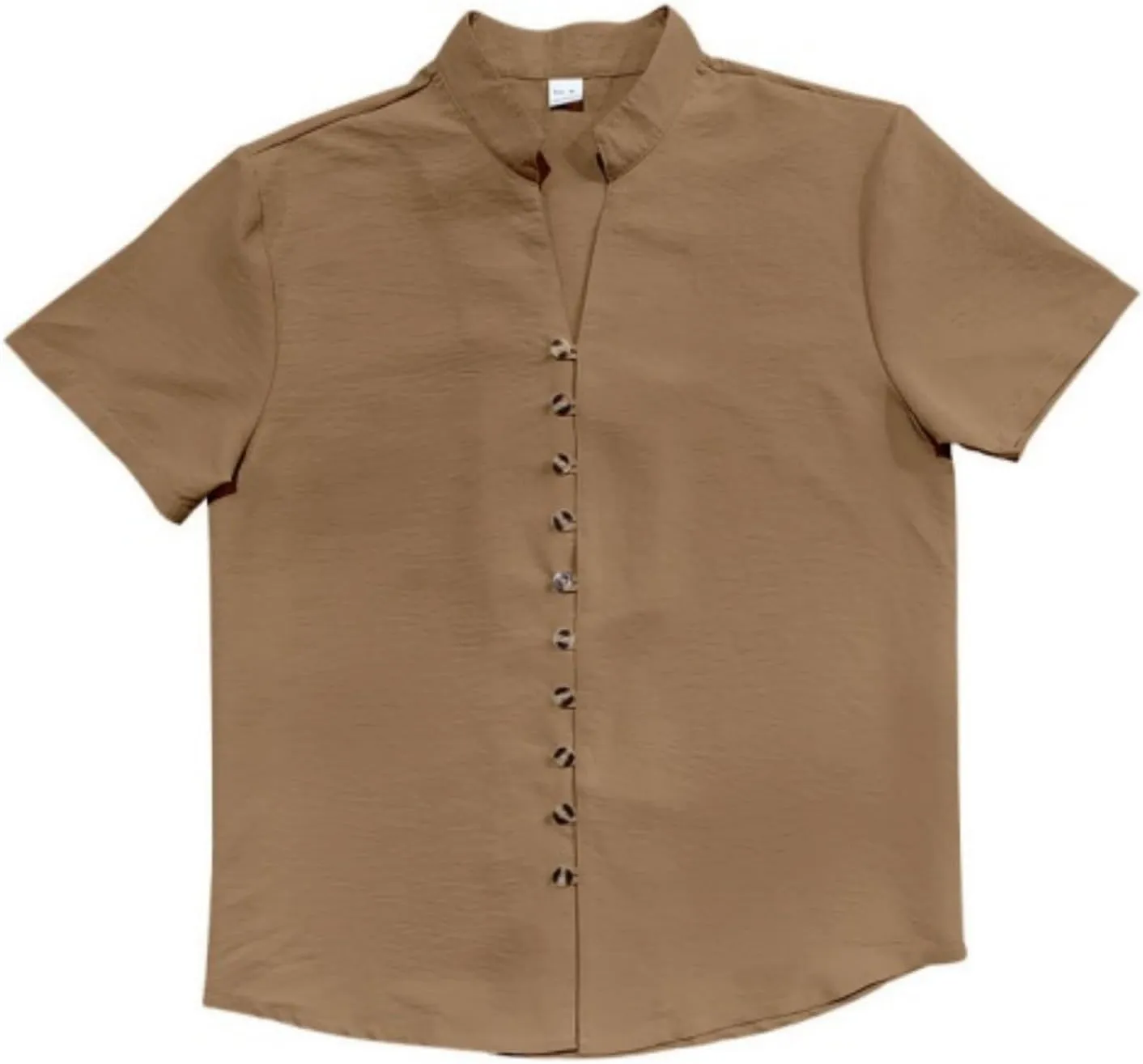 Men's Short Sleeve Shirts Casual Dress Button Down Shirt Plus Size Summer Business Fashion Work Tees