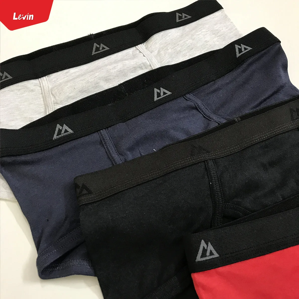 Men's Solid Cotton Ribbed Mid Rise Brief Underwear