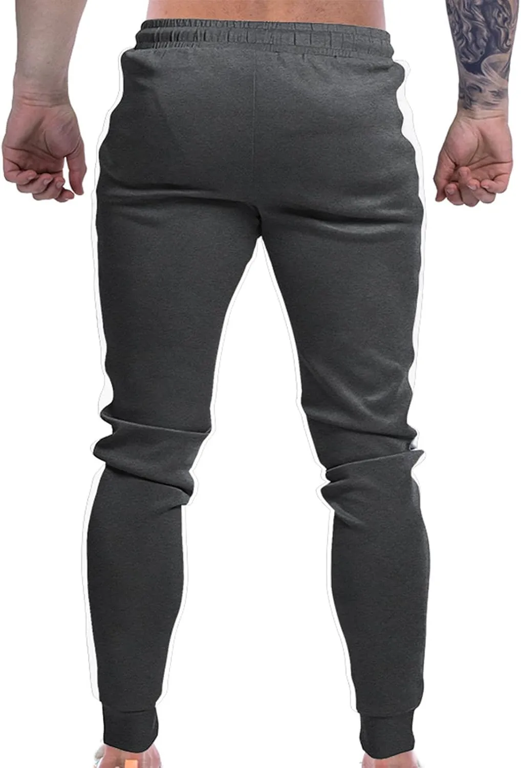 Men's Striped Sweatpants Drawstring Elastic Trousers Lounge Workout Training Joggers Pants with Pockets