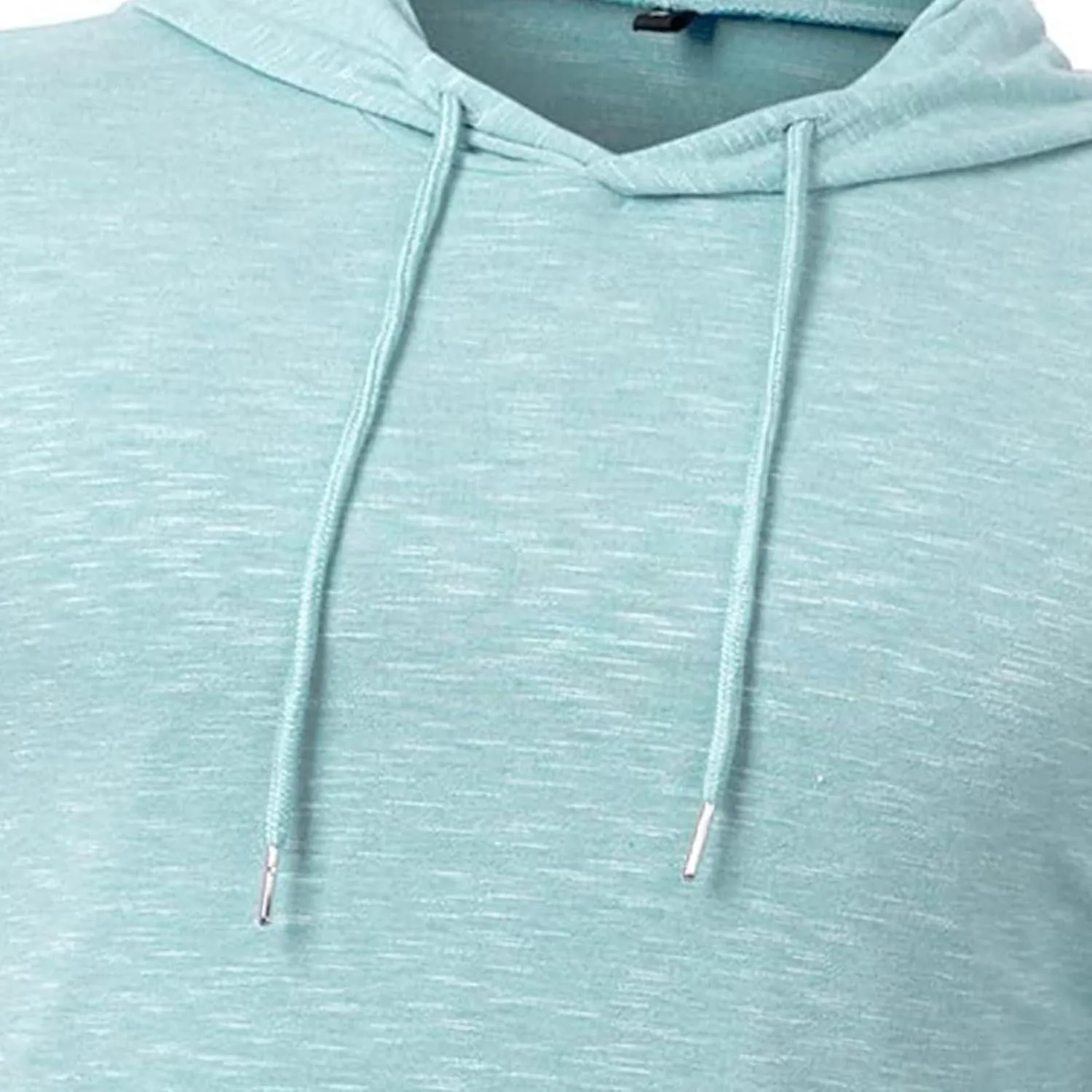 Men's Summer Shirts Long Sleeve Hat Elastic Rope Blouse Solid Color Comfy Leisure Style Sport Pants Fresh Trendy Tee
