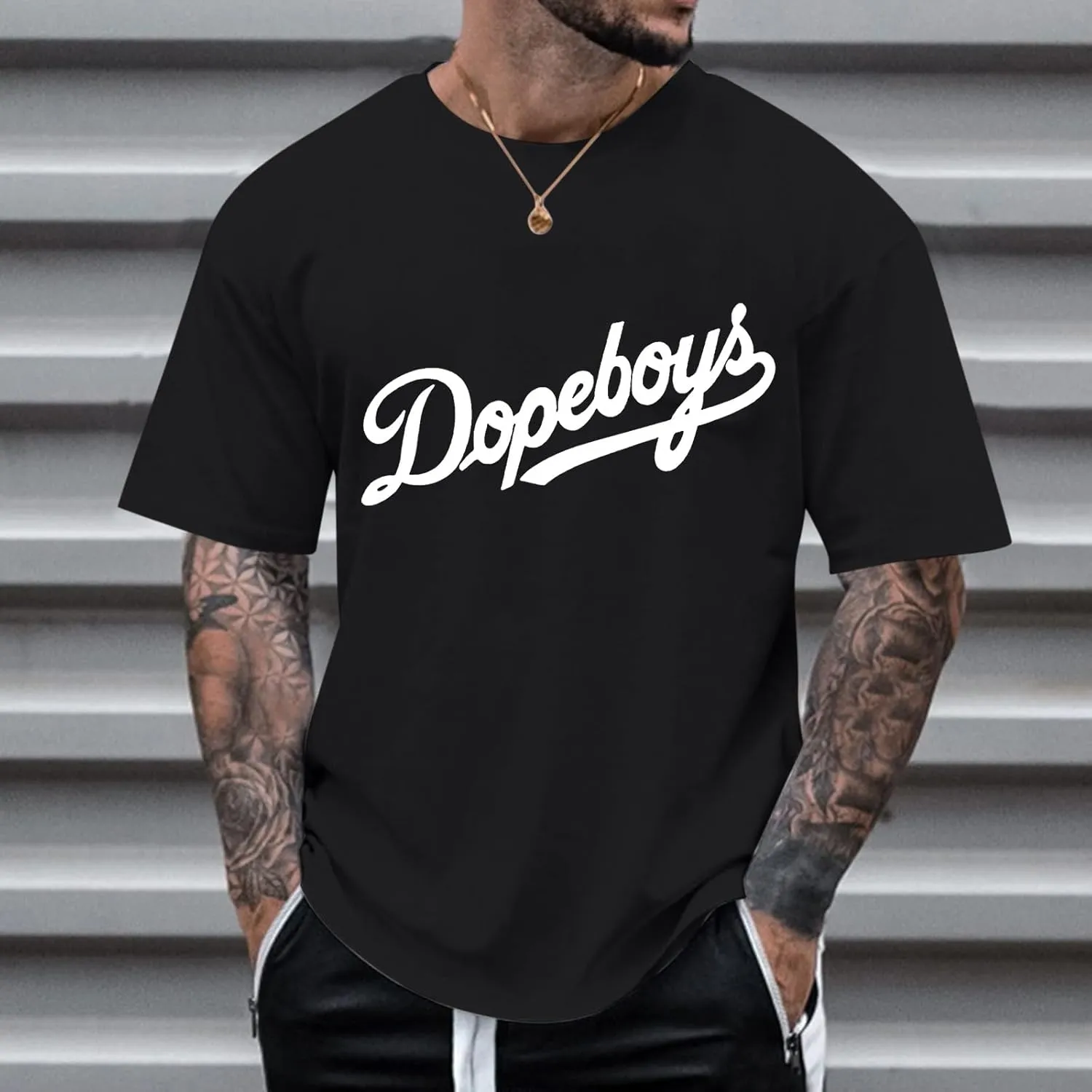 Men's Summer Shirts Short Sleeve Letter Crew Neck Comfortable Soft Fit Sport Pants Fresh Trendy T-Shirts