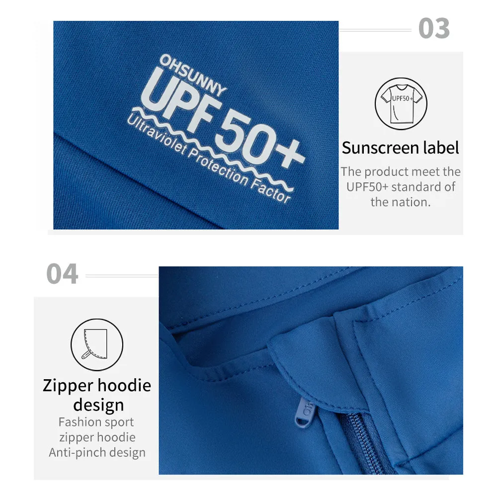 Men's Sun Protection Zip-Up Jacket Thin Stripe UPF50 