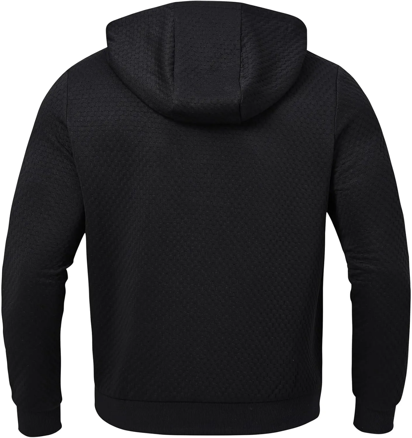 Mens Sweater Hoodies Quilted Sweatshirts Quarter Button Fit Itch-Free Knit Pullover Sweaters Long Sleeve Fall Winter