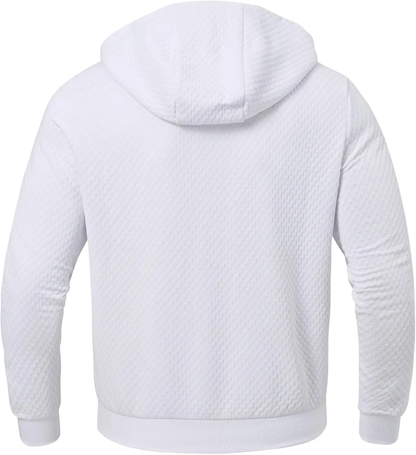 Mens Sweater Hoodies Quilted Sweatshirts Quarter Button Fit Itch-Free Knit Pullover Sweaters Long Sleeve Fall Winter
