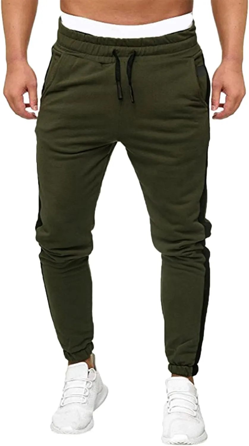 Mens Sweatpants Casual Joggers Pants Hiking Outdoor Trousers Track Jogging Sweatpants Cotton Drawstring Chino Pants