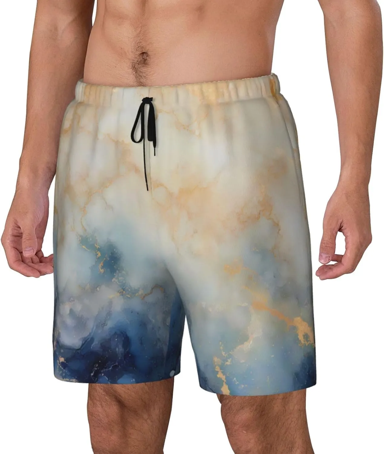 Men's Swim Shorts with Compression Liner - Quick Dry Athletic Surfing & Running Shorts
