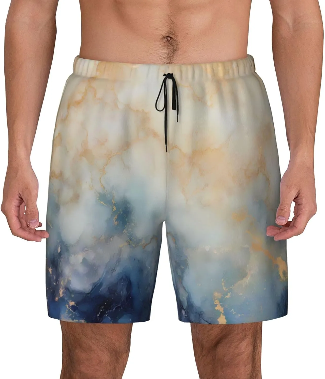 Men's Swim Shorts with Compression Liner - Quick Dry Athletic Surfing & Running Shorts