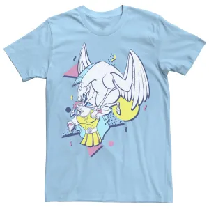 Men's T-shirt Hercules and Pegasus 90 Pop Art Disney, light blue