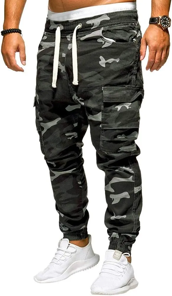 Men's Tactical Pants M-4XL Camouflage PocketJeans Fashion Handsome Workout Joggers Stretch Sweatpants