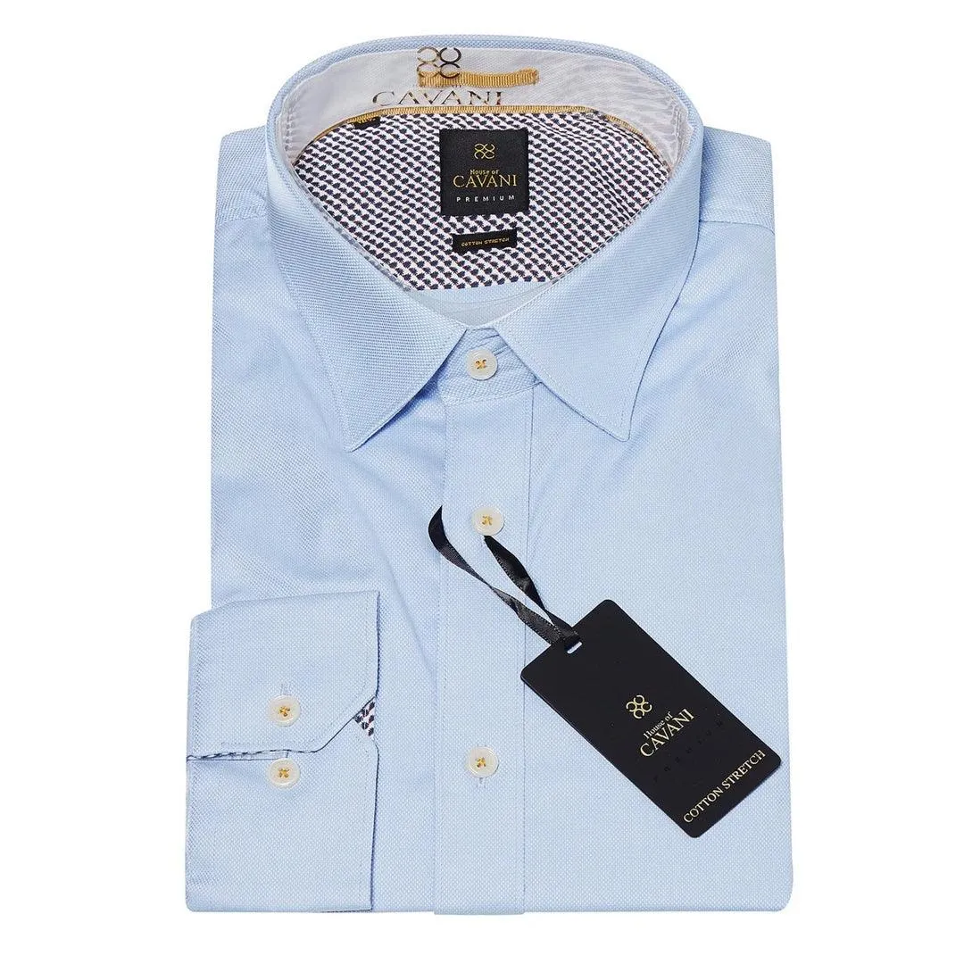 Mens Tailored Fit Stretch Cotton Button Shirt Smart Casual Formal 1920's Blinders Vintage