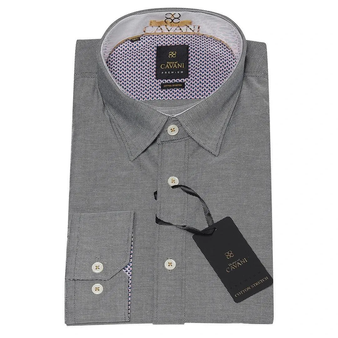 Mens Tailored Fit Stretch Cotton Button Shirt Smart Casual Formal 1920's Blinders Vintage