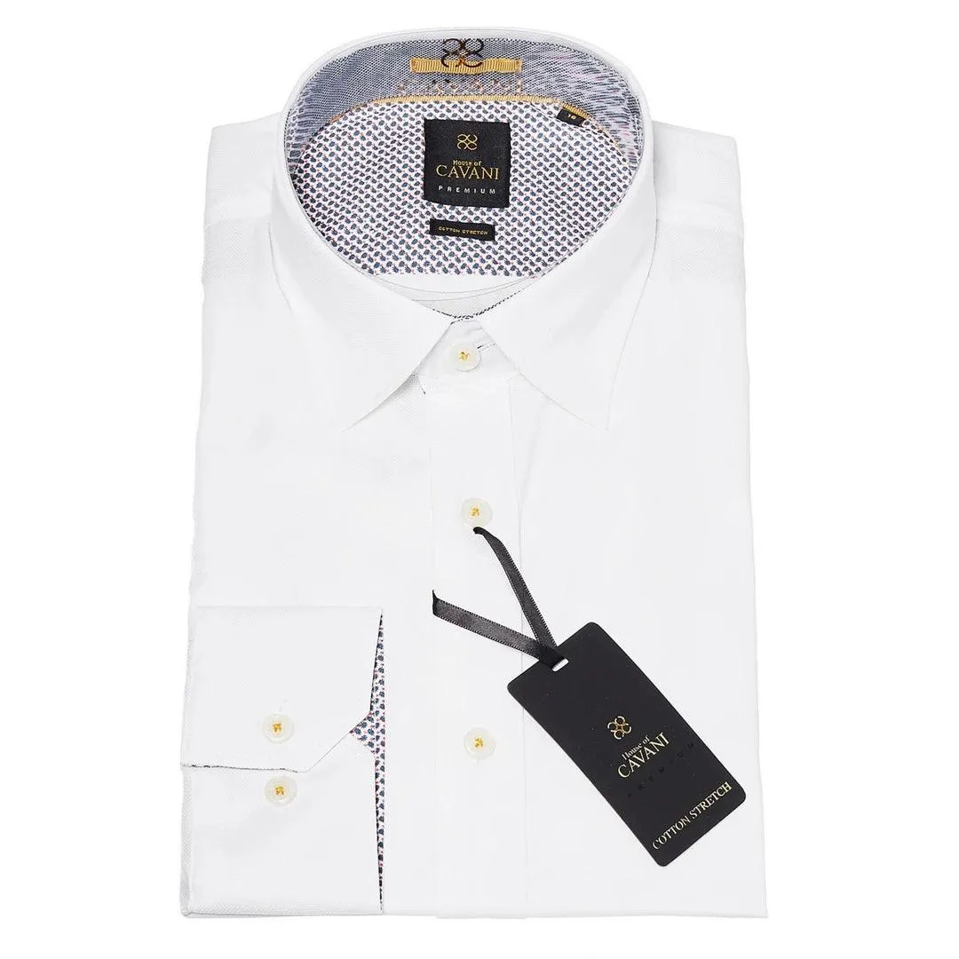 Mens Tailored Fit Stretch Cotton Button Shirt Smart Casual Formal 1920's Blinders Vintage