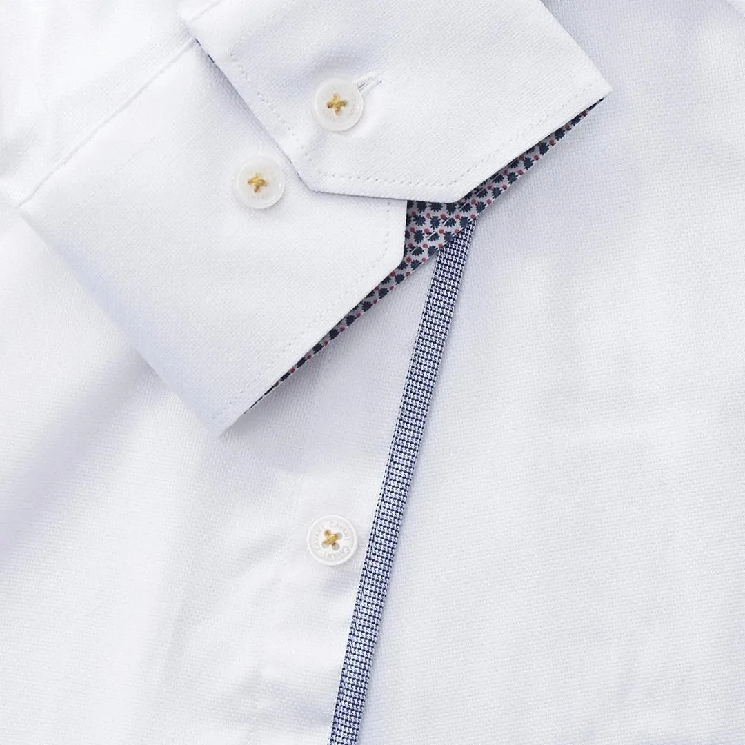 Mens Tailored Fit Stretch Cotton Button Shirt Smart Casual Formal 1920's Blinders Vintage