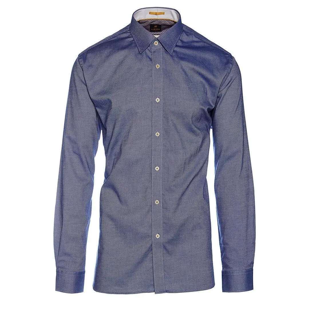 Mens Tailored Fit Stretch Cotton Button Shirt Smart Casual Formal 1920's Blinders Vintage